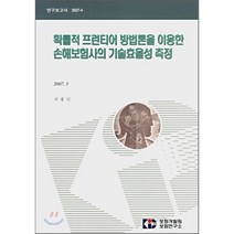 확률적 프런티어 방법론을 이용한 손해보험사의 기술효율성 측정, 보험개발원, 지홍민 저