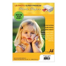 UB포토 칼라레이저용 광택인화지 128g 100매, A4, 300개