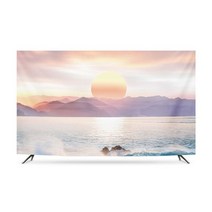명화 티비 TV 덮개 가리개 인치 종류별 모니터 선라이즈 힐링 먼지 커버 42 55 65 75 80 액자 풍경 HA10, 50인치 펼쳐진 산