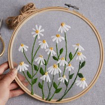 DIY 수제 십자수 스킬자수 만들기 세트 집순이 취미, 1-십자수-국화