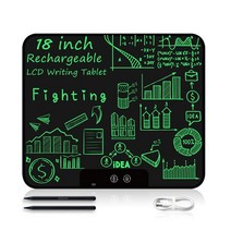 드로잉패드 액정타블렛 웹툰그리기패드 18 23 인치 충전식 LCD 그리기 태블릿 어린이 장난감 그림 도구 전자 쓰기 보드 선물 교육 완구, [01] 18 Single Black