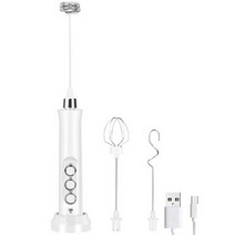 ew-071 우유 거품기 휴대용 우유 거품기 dallfoll usb 충전식 커피 머신 3단 미니 우유 거품 음료 믹서, 하얀