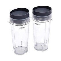 샤크닌자블렌더 Ninja Single Serve Cups with Lids Clear 16-Ounce