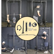 셀프 제작 케이블 도르래 올인원 세트 랫풀다운 diy 렛풀다운 운동 기구 맥그립 등운동 그립 치닝바 랫바, 4. D세트