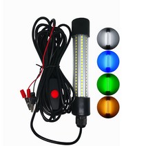 126 LED 낚시 조명 1200LM LED 수중 낚시 조명 미끼 어군 탐지기 램프, 연노랑