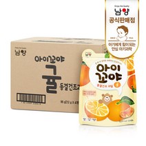 남양 아이꼬야 동결건조 과일칩 사과 딸기 귤 8봉 택1, 동결건조과일12gx8개_귤8, 8개