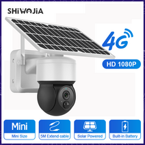 SHIWOJIA 4G SIM 태양 광 카메라 1080P PTZ 보안 야외 무선 발전 캠 Bulit-in 배터리 홈 비디오 감시 CCTV, 01 4G NO Card TF