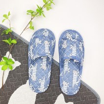 실내 홈 천 실리퍼 부드러운 미끄럼방지 실내화, 250~270mm  (5켤레), 달빛 파란 (5켤레)