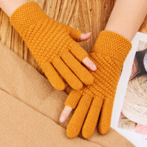 Joyce shop 오래달리기 여성장갑 G22 겨울 여성 여자 방한 털 기모 니트 모직 등산 스키 보드 스포츠 자전거 용품 장갑