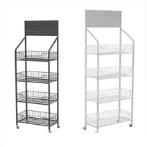 편의점 식품 가게 슈퍼 진열대 과자 빵 매대 음료, 상세이페이지 참고, 블랙50x27x147 cm + 휠
