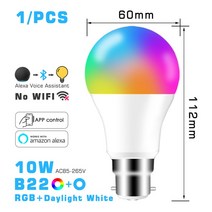 스마트 LED 전구 RGB 색상 변경 E27 램프 220V 110V APP 제어 블루투스 호환 WIFI, B22 Cool White RGB
