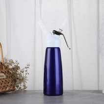 사이폰 휘핑 크림 디스펜서 포밍 건 주방 액세서리 도구 및 노즐 500ml, 03 파란