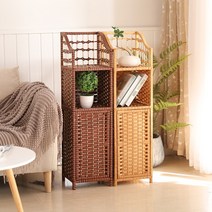 라탄 수납장 서랍장 수납함 다용도 틈새 미니 슬림 카페 선반, 메이플/27x27x100cm