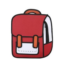 패션 유니섹스 2D 드로잉 배낭 귀여운 만화 학교 가방 책가방 십대 소녀 소년 여행