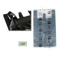 3호)재래시장 콩나물 흑 봉투 정육점 비닐 봉지 100P