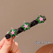 그린스타 포인트 소녀룩 옆머리 앞머리고정 클립 헤어 벼머리 피스 집게헤어핀