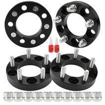 Richeer 5x4.5 휠 스페이서 YJ TJ XJ MJ KK ZJ 랭글러 익스플로러 머스탱 엣지 레인저용 4피스 2.5cm(1인치) 5x114.3mm 5 러그 단조 휠 스, Thickness 1 inch
