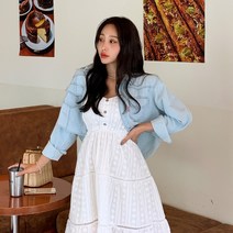 떳다그녀 바젤 크롭 데님 셔츠