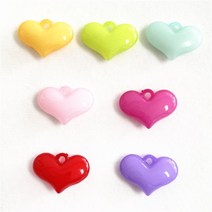 통통 입체 하트 펜던트 키링재료, (N39)연두