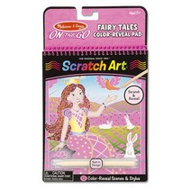 Melissa & Doug 온 더 고 스크래치 아트 컬러 리빌 액티비티 패드 동화