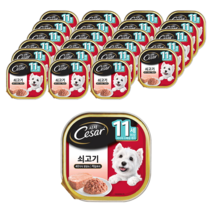 시저 반려견 주식캔 시니어 11세 이상 쇠고기, 소, 100g, 1개