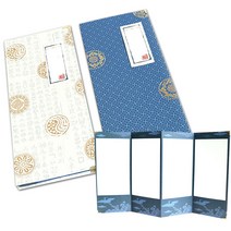 주제별 전통 병풍 만들기 4폭(무지)_1인용, 패턴문양