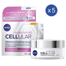 니베아 셀룰러 필러 엑스퍼트 인텐시브 안티-에이지 데이크림 SPF 15 50ml Nivea Intensive Anti-Age Day Cream, 5개