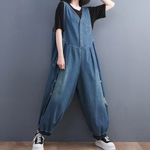 ZENCY 젠시 조거 데님 점프수트 빅사이즈여성 멜빵바지