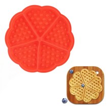 와플 냄비 철 베이킹 팬 메이커 기계 버블 에그 케이크 오븐 아침 식사 붙지 않는 금형, 02 Silicone Waffle Mold