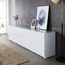 힐링가구 로키 북유럽 화이트 템바보드 백경 거실장 TV다이, 05_1200 거실장 비디오형