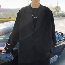 모노포스 오버핏 롱 투버튼 블레이져 MK339