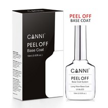 네일 탑젤 CANNI-쉬운 필오프 제거 워터 베이스 코트 매직 네일 아트 매니큐어 18ml 모든 종류의 컬러 UV 젤 폴리시에 적합, 01 PeelOff Basecoat 18