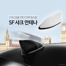 자동차 튜닝 데코 자석 부착식 샤크 안테나 오디오 만능 유튜브 화면분할 차량옵션 길안내 듀얼모니터, 1개, 은색