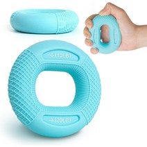 듀얼 실리콘 손가락 도넛 악력기 LUAZ-ZU 스카이 5-10kg, 35-40kg (그레이)