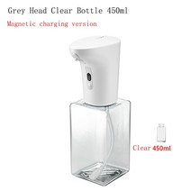 손세정기 비접촉 센서 자동 거품 비누 자기 충전, 3.투명 450ml