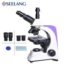 초정밀 광학현미경 생물 과학실험 전문 생물 실험실 HD 현미경 1000x 2500X 삼안 쌍안 디지털 카메라 l, 01 Trinocular microscop