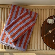 샤워타올 순면 깅엄 스트라이프 체크보드 고급 호텔수건 핸드 목욕타올 수건답례품 비치타월, 70x140cm + 세로줄-오렌지스트라이프개