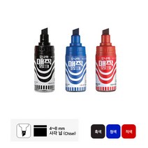 모나미 매직잉크 병매직 단색 12자루 / 사각 굵은 매직, 모나미 병매직12자루 - 검정