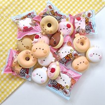 스트레스볼 몰랑 도넛 스퀴시 촉감놀이 말랑이장난감 6종세트, 단품