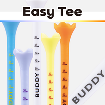 BUDDY 눈금 높이 조절 잘부러지지 않는 컬러 플라스틱 골프 티 꽂이 tee, 롱티(83mm)