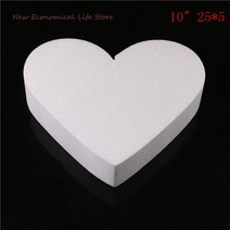 생크림 클레이 모형 케이크 최고의 판매 1 피스 4/6/8/10 인치 라운드 스티로폼 폼 더미 슈가크래프트 꽃 장식 패트리스 모델 폼폼, 10 25x5