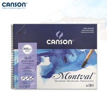 캔손 몽발 수채 스프링제본 5절 300g 31x41 15매입, CA807-SP5