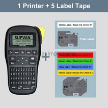 hq new supvan lp5120m 잉크가 필요 없는 산업용 케이블 마킹 라벨 프린터 핸드헬드 라벨 인쇄 기계 실험실 병원 라벨 테이프, 어댑터 추가