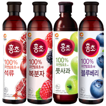 유니크앤몰 청정원 자연발효홍초 900ml 4종세트(석류+복분자+풋사과+블루베리), 1세트