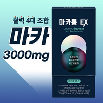 마카롱EX 마카 3000mg 아르기닌 아연 타우린 남성 여성 초고농축, 60포-2개월 분