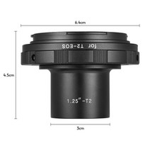 Andoer 1.25-T2-EOS 렌즈 어댑터 링 사진 액세서리 교체 캐논 EOS 카메라 1.25 인치 접안 T2 망원경, 한개옵션0