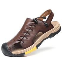 남성샌들 여름 가죽 남자 샌들 레저 소프트 Crocks 디자이너 신발 비치 클래식 빅 사이즈 38-46