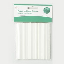 쿠킹플러스 종이롤리팝스틱, 100개
