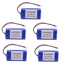 오프로드RC카 RC몬스터트럭 무선조종자동차 7.4v 3000mah 충전식 리튬 배터리 확성기 스피커 블루투스 전원 은행 액세서리 rc 완구 부품 2s 18650 배터리, 5개