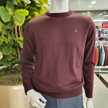 [임페리얼] 봄 가을셔츠랑 레이어드 해서 코디하기 좋은 캐시미어 라이크 소재의 베이직한 라운드 니트티셔츠 IMA2402 인천논현, 105, 와인